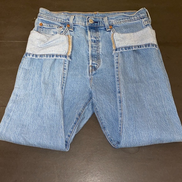 Levi's Premium Women's 32x26 501 S Light Blue Button Fly Skinny Ankle Jeans - Picture 6 of 15